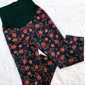 LOFT Maternity Slim Fall Asian Style Floral Pants